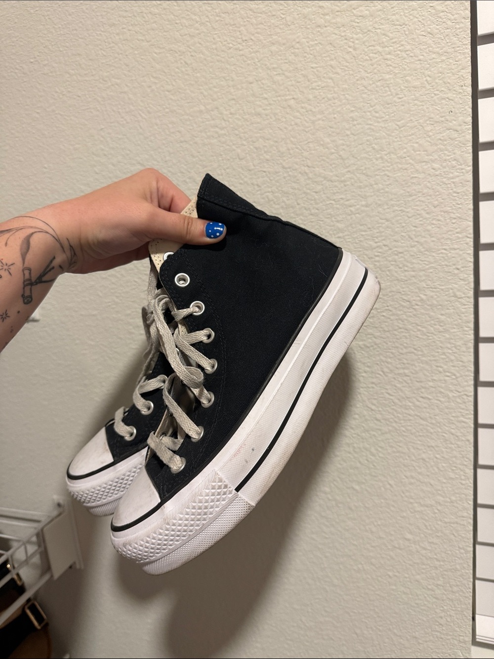 Black High-Top platform converse